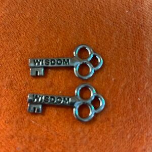 Pewter encouragement keys. Set of two. Many available. WISDOM